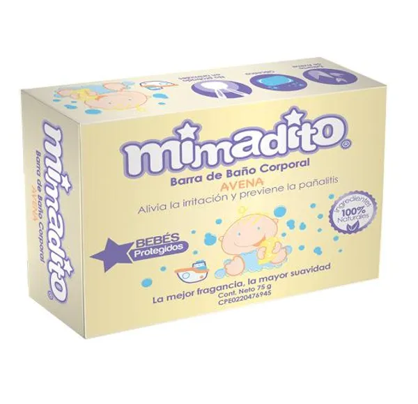 Jabón en Barra de Baño Corporal Mimadito Avena 75gr